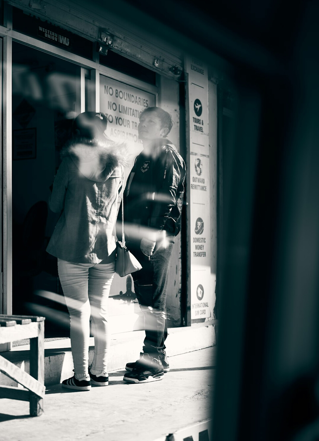 store detective watching shoppers