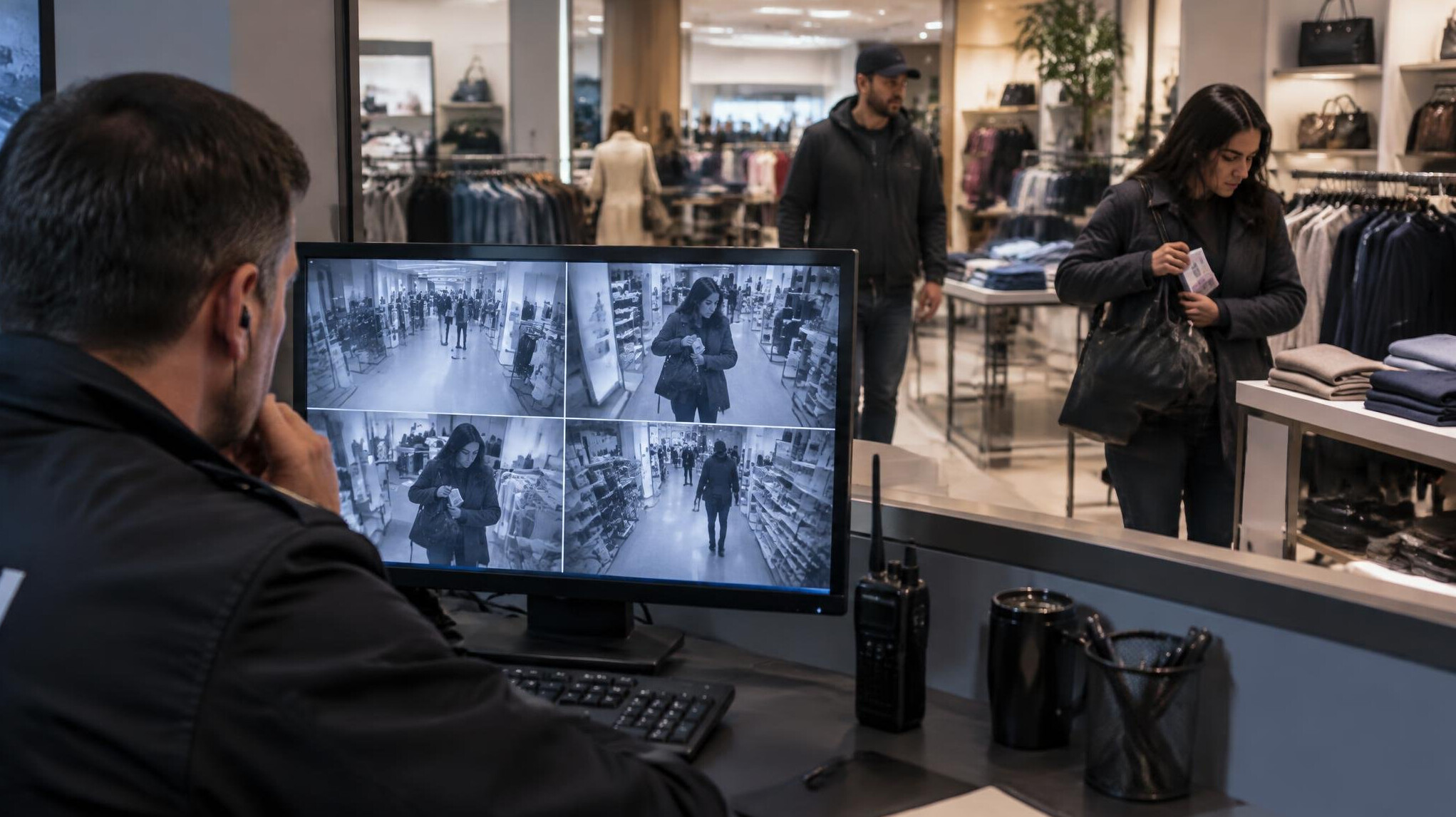 retail store interior with security